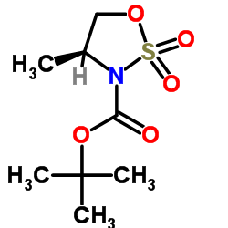 (S)-tert-Butyl 4-methyl-1,2,3-oxathiazolidine-3-carboxylate 2,2-dioxide Structure