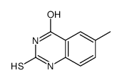 6-甲基-2-硫代-2,3-二氢喹唑啉-4-酮结构式
