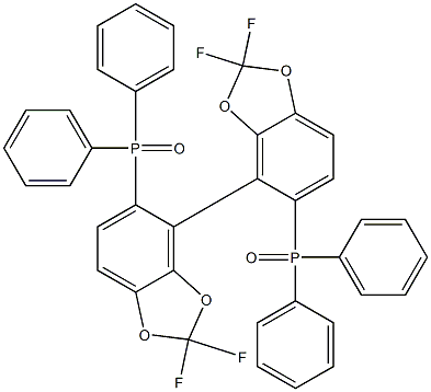 [(4R)-2,2,2',2'-四氟[4,4'-二-1,3-苯并二氧杂环戊烯]-5,5'-二基]双[二苯基氧化膦]结构式