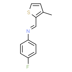 (4-fluorophenyl)[(3-methyl-2-thienyl)methylene]amine结构式