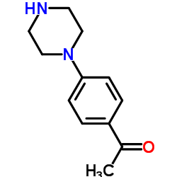 1-(4-哌嗪-1-基苯基)乙酮结构式