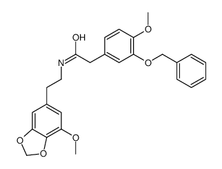 2-(3-(BENZYLOXY)-4-METHOXYPHENYL)-N-(2-(7-METHOXYBENZO[D][1,3]DIOXOL-5-YL)ETHYL)ACETAMIDE Structure