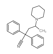 1-Piperidinebutanenitrile,g-methyl-a,a-diphenyl-结构式