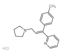 2-(1-(4-甲基苯基)-3-(1-吡咯烷基)-1-丙烯基)吡啶盐酸盐图片