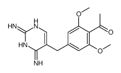 1-[4-[(2,4-Diaminopyrimidine-5-yl)methyl]-2,6-dimethoxyphenyl]ethanone structure