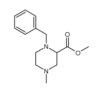 1-benzyl-4-methyl-piperazine-2-carboxylic acid methyl ester Structure