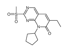 Pyrido[2,3-d]pyrimidin-7(8H)-one,8-cyclopentyl-6-ethyl-2-(methylsulfonyl)-结构式