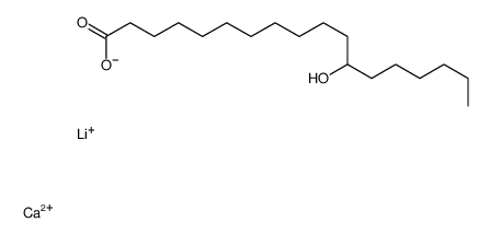 12-hydroxyoctadecanoic acid, calcium lithium salt structure