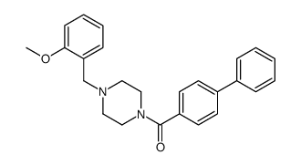 [4-[(2-methoxyphenyl)methyl]piperazin-1-yl]-(4-phenylphenyl)methanone结构式