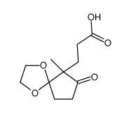 3-(9-methyl-8-oxo-1,4-dioxaspiro[4.4]nonan-9-yl)propanoic acid结构式