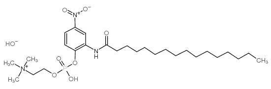 2-(N-十六烷酰基氨基)-4-硝基苯基磷酸胆碱结构式