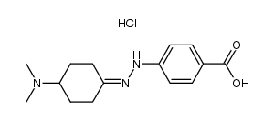 4-dimethylaminocyclohexanone 4-carboxyphenylhydrazone hydrochloride Structure
