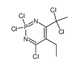 2,2,4-trichloro-6-(1,1-dichloro-ethyl)-5-ethyl-2λ5-[1,3,2]diazaphosphinine结构式