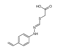 2-[[(4-ethenylphenyl)hydrazinylidene]methylsulfanyl]acetic acid结构式