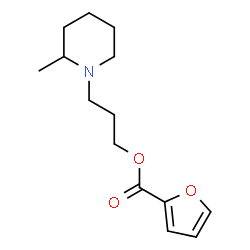 2-Furancarboxylic acid 3-(2-methylpiperidino)propyl ester Structure