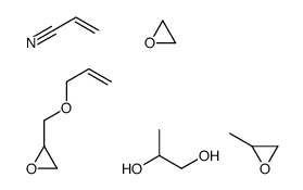2-methyloxirane,oxirane,propane-1,2-diol,prop-2-enenitrile,2-(prop-2-enoxymethyl)oxirane Structure