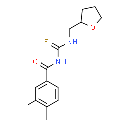 3-iodo-4-methyl-N-{[(tetrahydro-2-furanylmethyl)amino]carbonothioyl}benzamide Structure