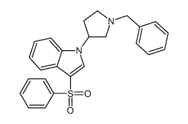 3-(benzenesulfonyl)-1-(1-benzylpyrrolidin-3-yl)indole结构式