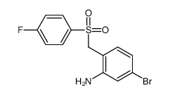 5-bromo-2-[(4-fluorophenyl)sulfonylmethyl]aniline Structure