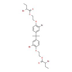 (isopropylidene)bis[(2-bromo-p-phenylene)oxyethylene] bis(2-bromobutyrate) Structure