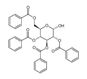 2,3,4,6-Tetra-O-benzoyl-a-D-glucopyranose Structure