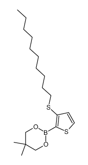 5,5-dimethyl-2-(3-decylsulfanylthiophen-2-yl)-[1,3,2]dioxaborinane Structure