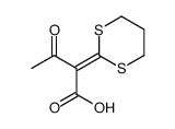2-(1,3-dithian-2-ylidene)-3-oxobutanoic acid Structure