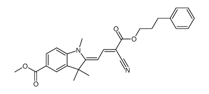 5-Methyl 3-phenylpropyl 5-carboxylato-alpha-cyano-1,3,3-trimethylindoline- 2,gamma-crotonate结构式