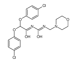2,2-bis(4-chlorophenoxy)-N-(morpholin-4-ylmethylcarbamoyl)acetamide Structure