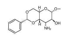 methyl 3-amino-O4,O6-(R)-benzylidene-α-D-3-deoxy-altropyranoside结构式