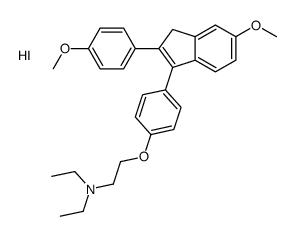 N,N-diethyl-2-[4-[5-methoxy-2-(4-methoxyphenyl)-3H-inden-1-yl]phenoxy]ethanamine,hydroiodide结构式