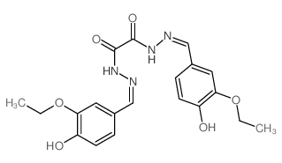N1,N2-bis[(3-ethoxy-4-oxo-1-cyclohexa-2,5-dienylidene)methyl]ethanedihydrazide structure