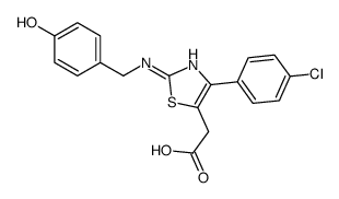 2-[4-(4-chlorophenyl)-2-[(4-hydroxyphenyl)methylamino]-1,3-thiazol-5-yl]acetic acid Structure