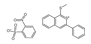 1-(methylthio)-3-phenyl-2-benzothiopyrylium o-nitrobenzenesulfonate Structure