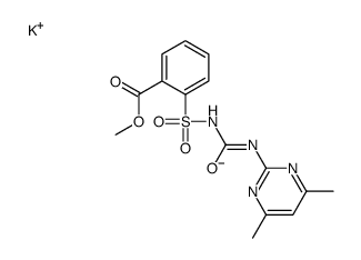 methyl o-[[[[(4,6-dimethyl-2-pyrimidinyl)amino]carbonyl]amino]sulphonyl]benzoate, monopotassium salt结构式