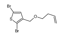 2,5-dibromo-3-(but-3-enoxymethyl)thiophene Structure