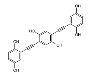 2,5-bis[2-(2,5-dihydroxyphenyl)ethynyl]benzene-1,4-diol Structure