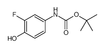 Carbamic acid, N-(3-fluoro-4-hydroxyphenyl)-, 1,1-dimethylethyl ester Structure