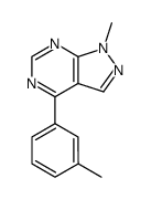 1-methyl-4-(m-methylphenyl)pyrazolo(3,4-d)pyrimidine结构式