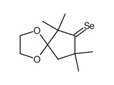 2,2,5,5-Tetramethyl-3-oxo-cyclopentaneselone 3-Ethylene Ketal结构式