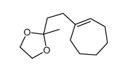 2-[2-(cyclohepten-1-yl)ethyl]-2-methyl-1,3-dioxolane Structure