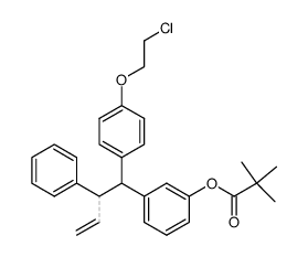 4-[4-(2-chloroethoxy)phenyl]-4-[3-(pivaloyloxy)phenyl]-3-phenylbut-1-ene结构式
