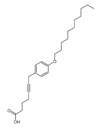 7-(4-undecoxyphenyl)hept-5-ynoic acid结构式