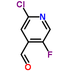 2-氯-4-甲酰基-5-氟吡啶结构式
