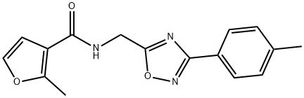 2-methyl-N-[[3-(4-methylphenyl)-1,2,4-oxadiazol-5-yl]methyl]furan-3-carboxamide结构式