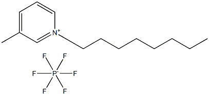 N-辛基 -3-甲基吡啶六氟磷酸盐结构式