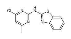 N-(4-氯-6-甲基-2-嘧啶)-2-苯并噻唑胺结构式