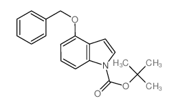 4-苄氧基-1-叔丁氧基羰基吲哚结构式