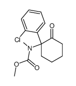 2-(o-Chlorophenyl)-2-((methoxycarbonyl)methylamino)cyclohexanone结构式