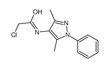 2-氯-N-(3,5-二甲基-1-苯基-1H-吡唑-4-基)乙酰胺结构式